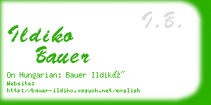 ildiko bauer business card